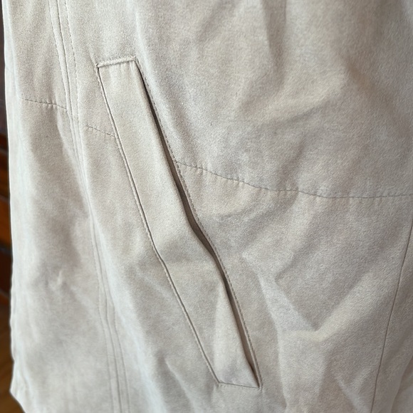 London fog trench coat rain removable hood zipper khaki tan women’s size small S - Picture 5 of 16